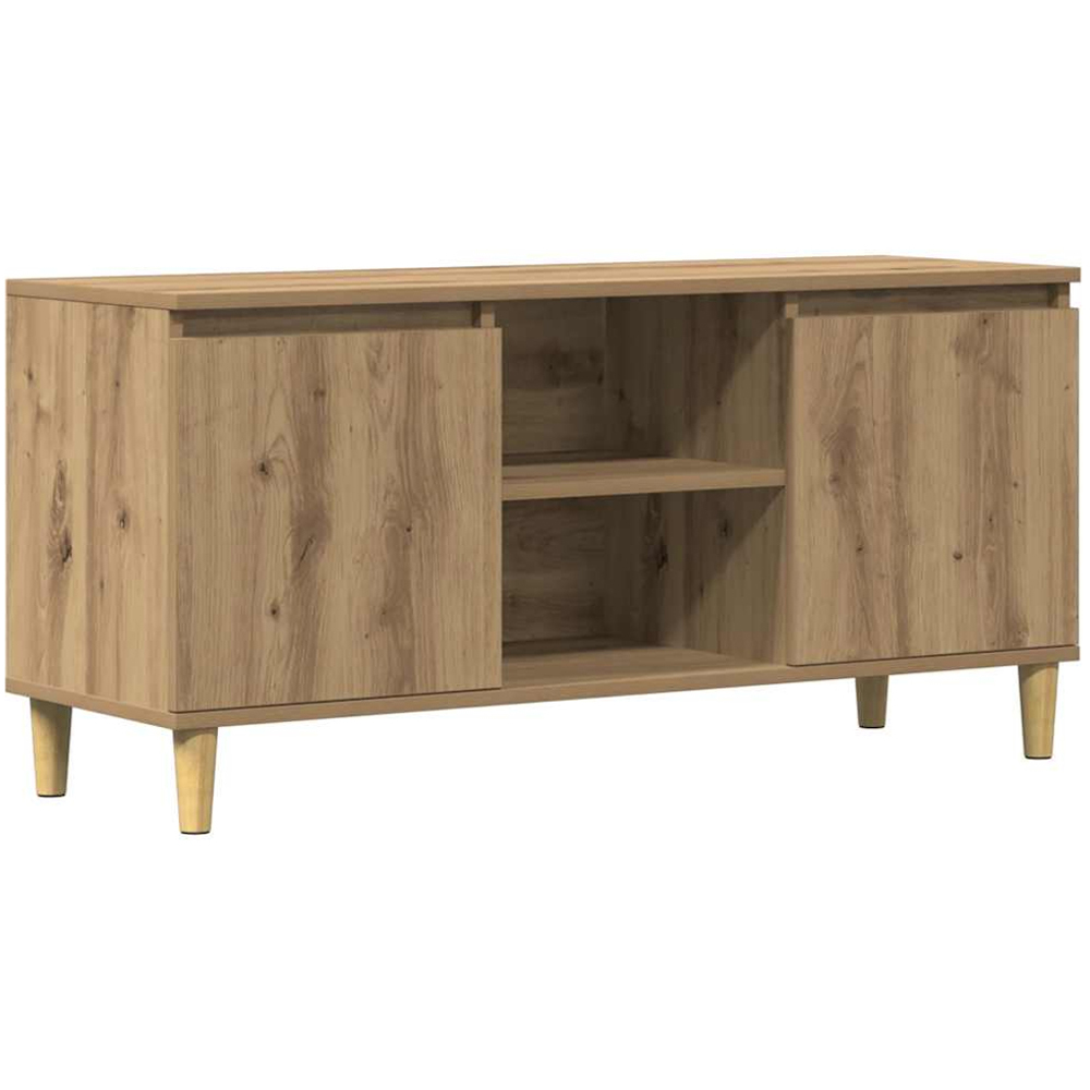 vidaXL 2 Door 2 Shelf Artisan Oak TV Cabinet Image 2