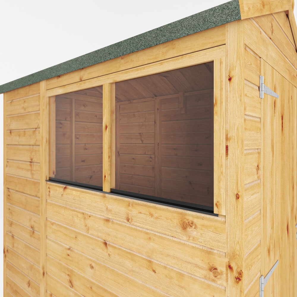 Mercia Woodsman 6 x 4ft Shiplap Glass Apex Shed Image 5