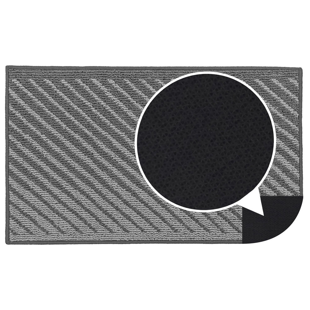 JVL Stellar Grey Indoor Machine Washable Doormat 50 x 80cm Image 7
