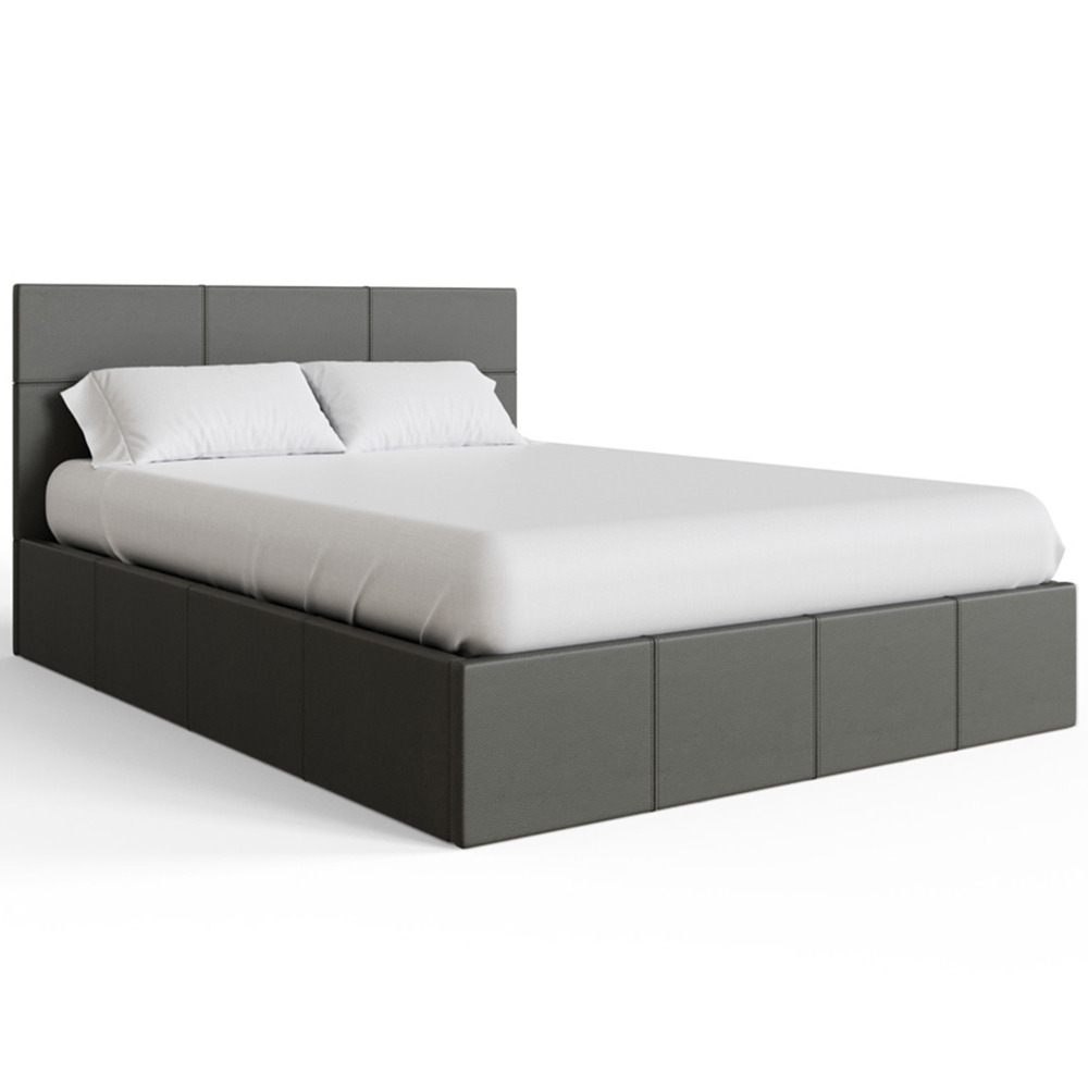 GFW Double Grey Side Lift Ottoman Bed Image 2