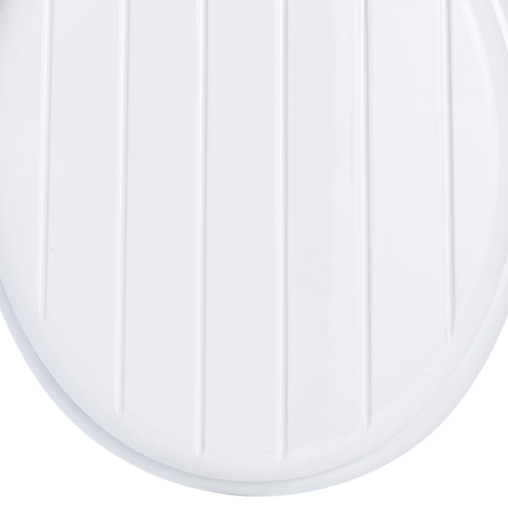 Wilko Tongue and Groove Effect White Toilet Seat Image 6