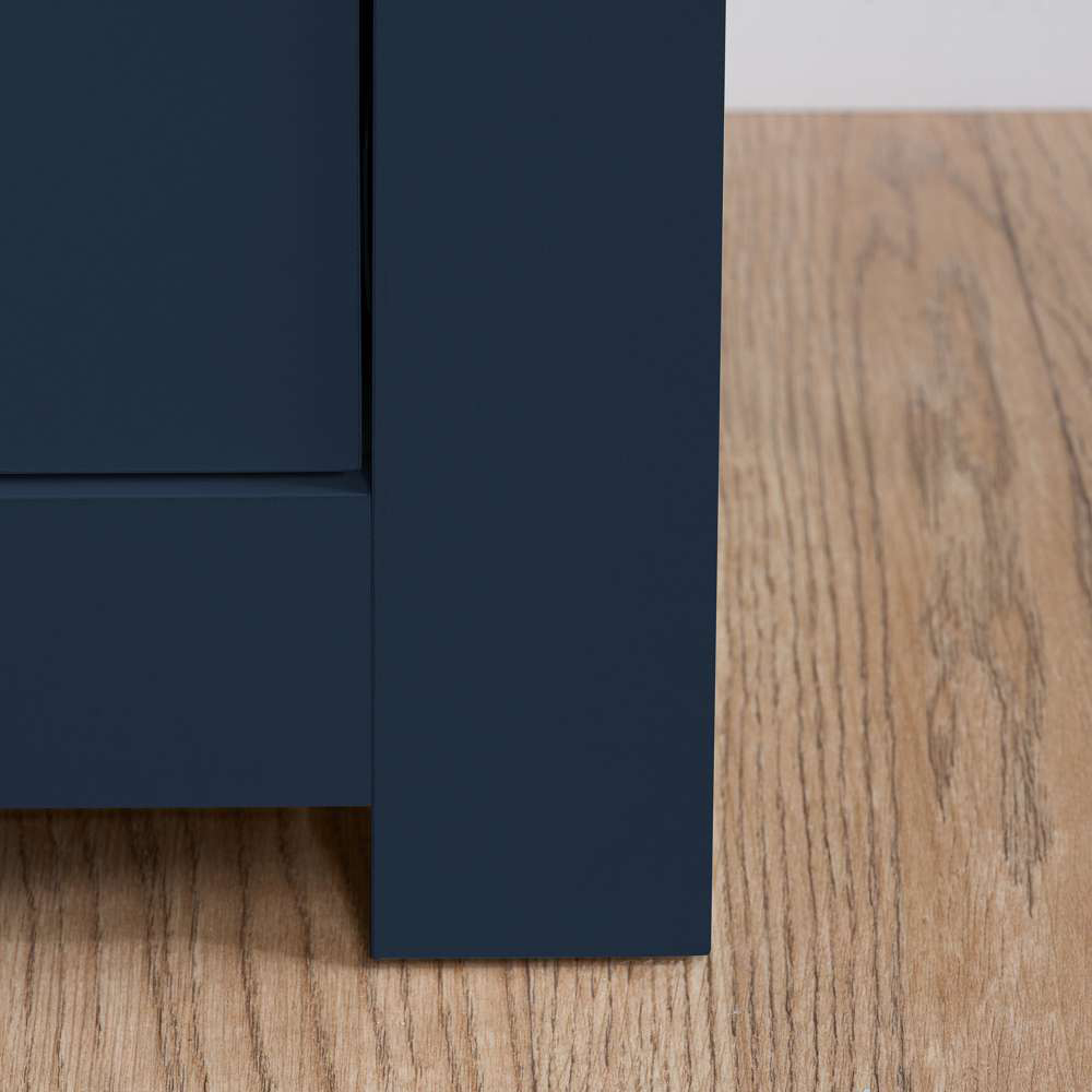 Highgate 4 Drawer Navy and Oak Chest of Drawers Image 5