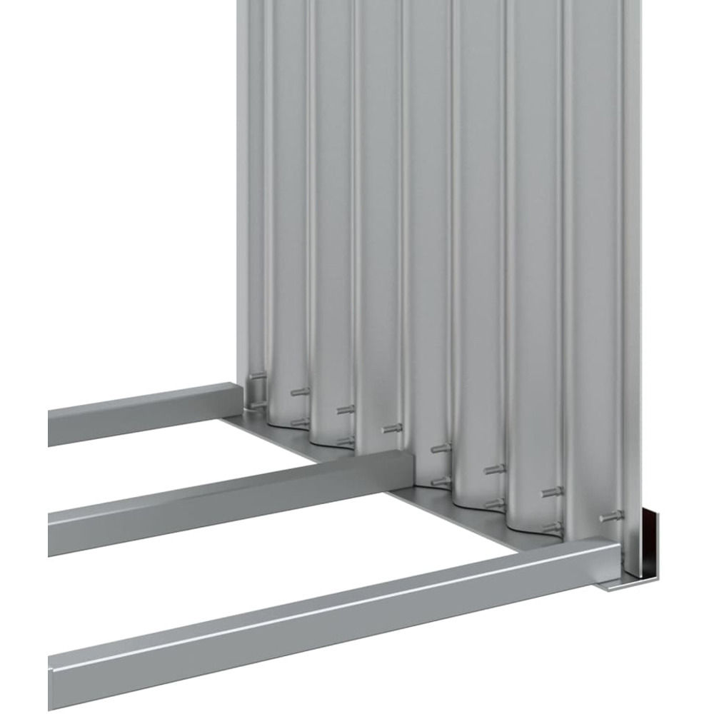 vidaXL Brown Galvanised Steel Firewood Log Holder 100 x 120 x 45cm Image 5