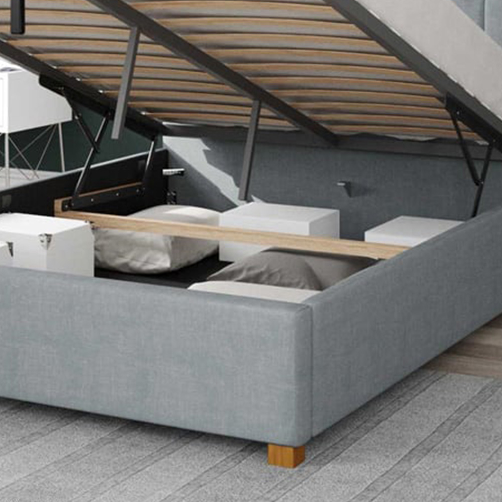 Aspire Hepburn Single Sky Malham Weave Ottoman Bed Image 3
