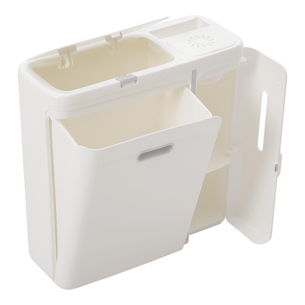 Living and Home Kitchen Mini Trash Bin with Lid White Image 7
