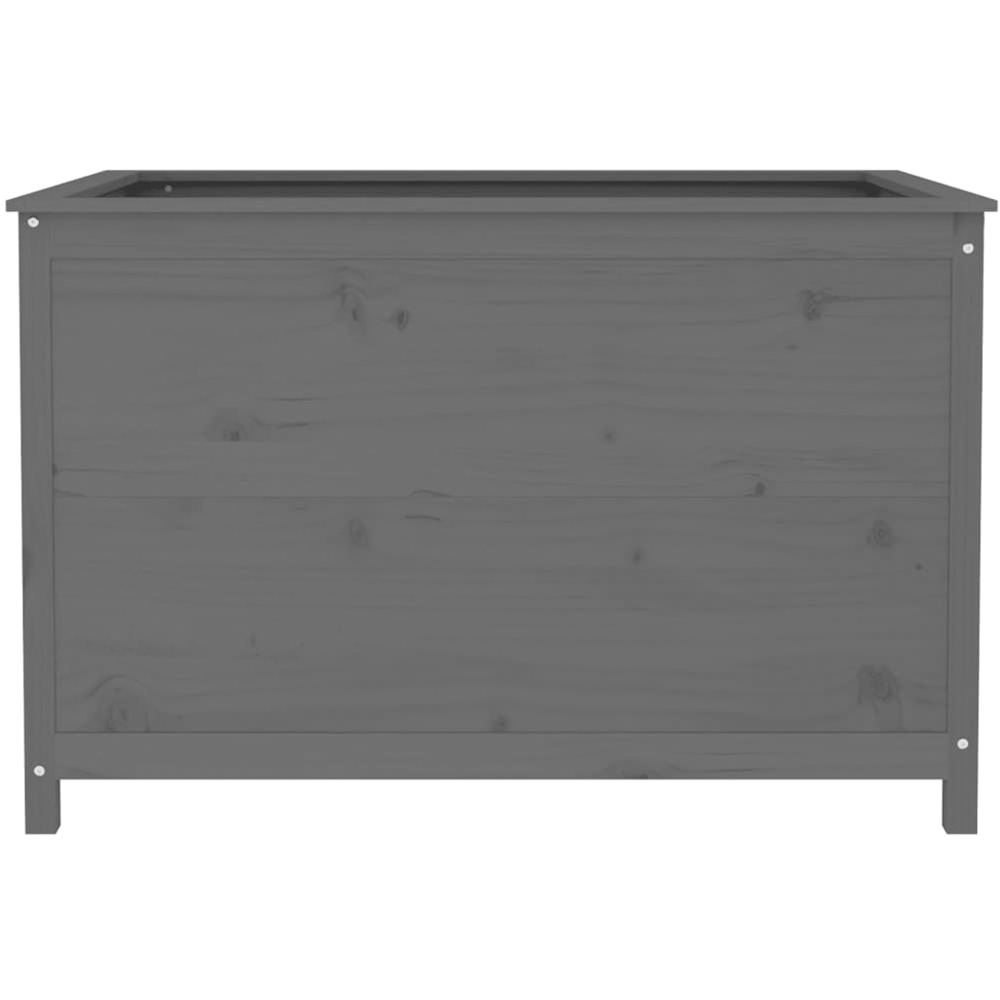 vidaXL Grey Solid Pine Wood Garden Planter 78 x 82.5 x 119.5cm Image 4