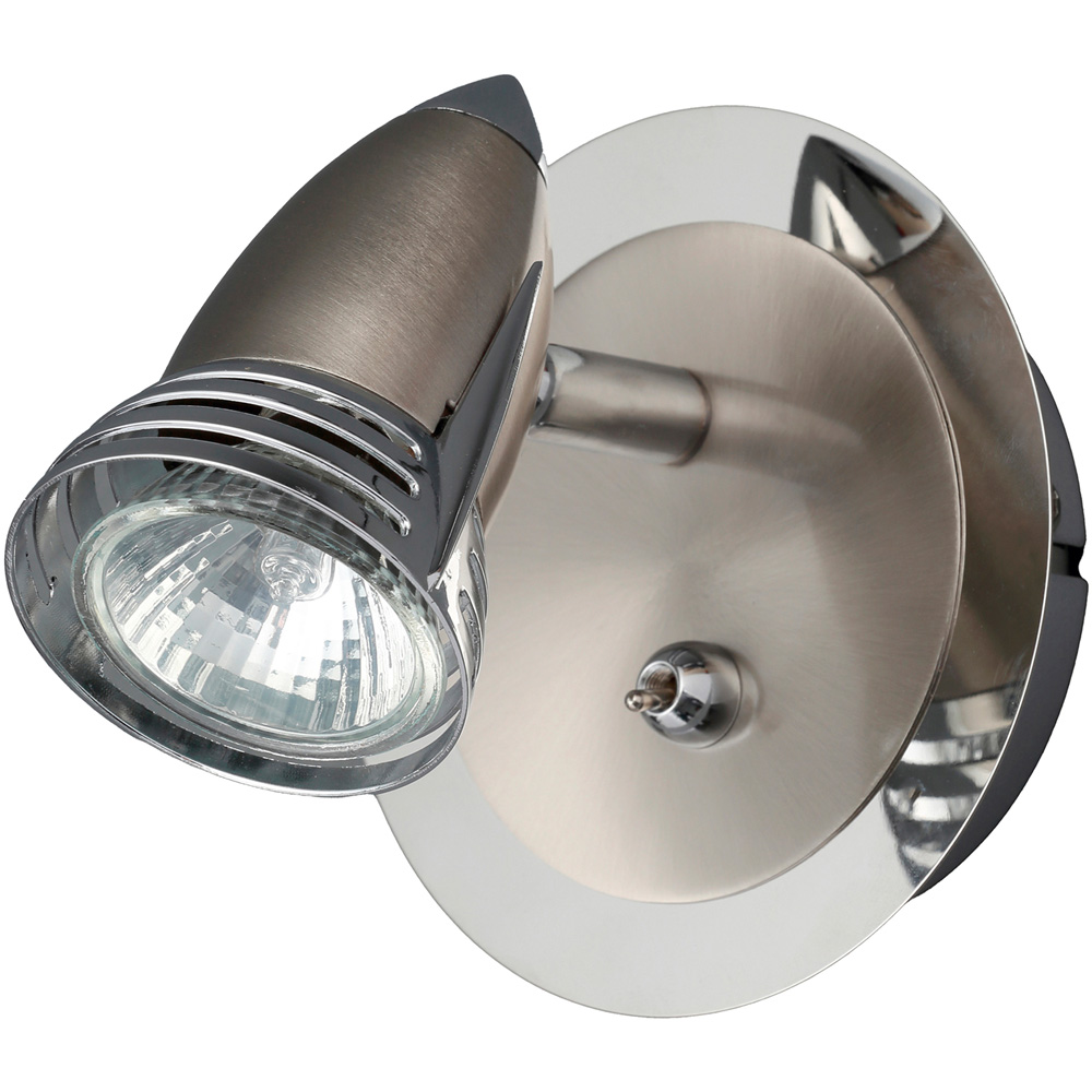 Inlight Ezra Satin Nickel and Chrome Single Spot Light Image 1