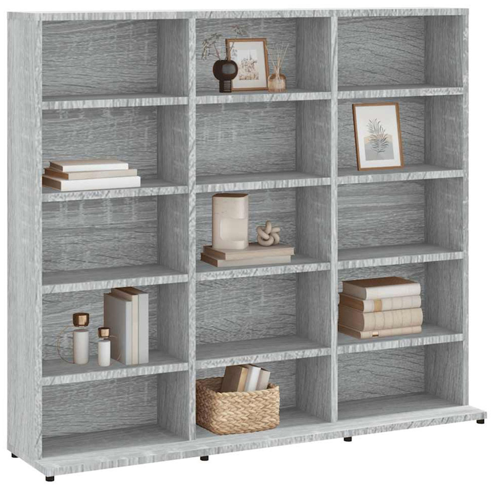 vidaXL Grey Sonoma CD Cabinet Image 3