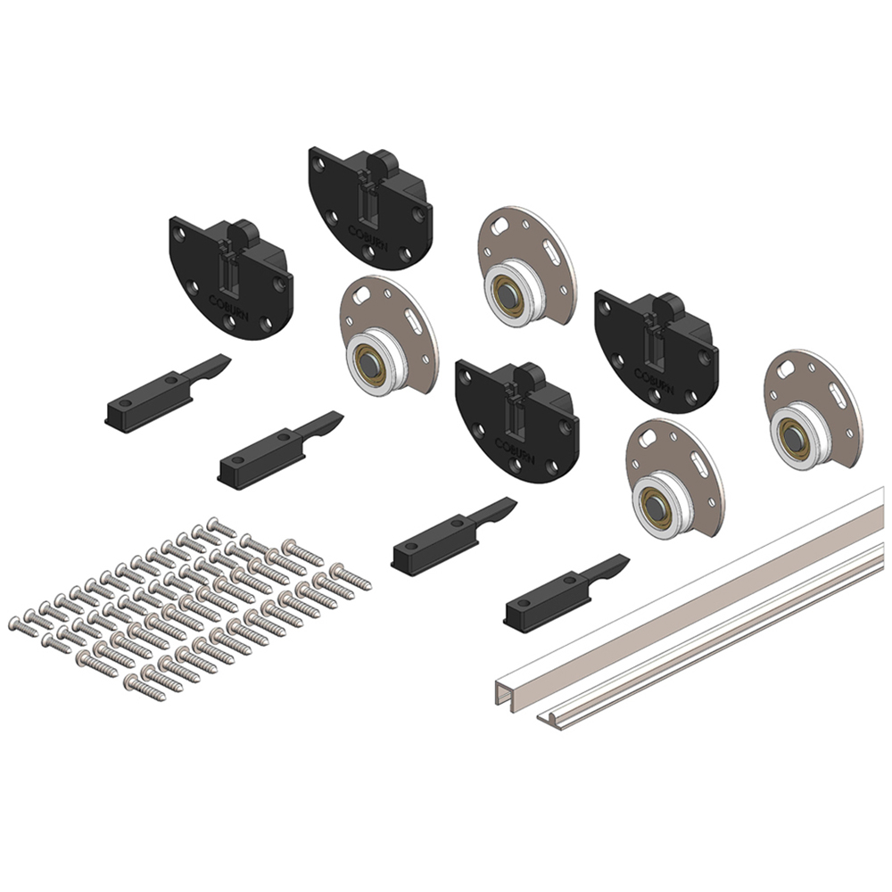 Coburn Jason 35 2 Door Sliding Cupboard Track Fixing Kit 1.2m Image 1