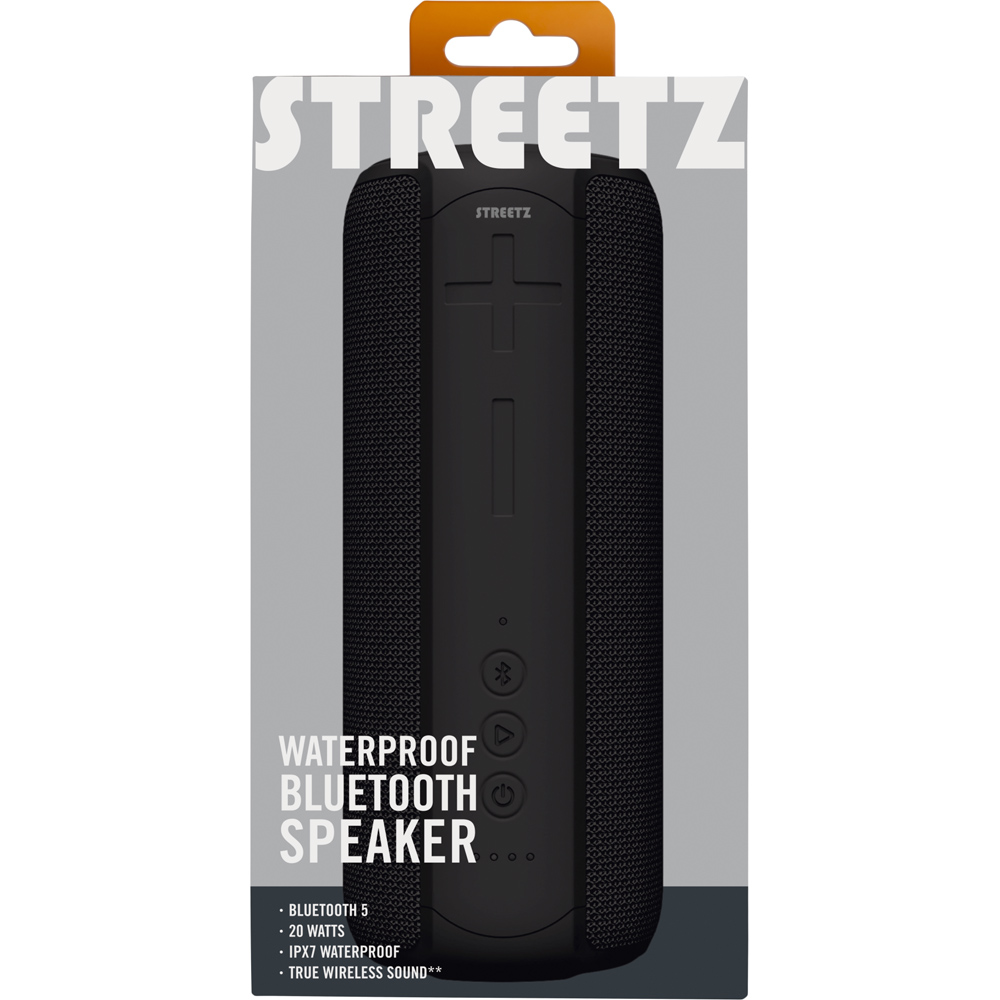 Streetz Black Waterproof Bluetooth Speaker 2 x 10W Image 7