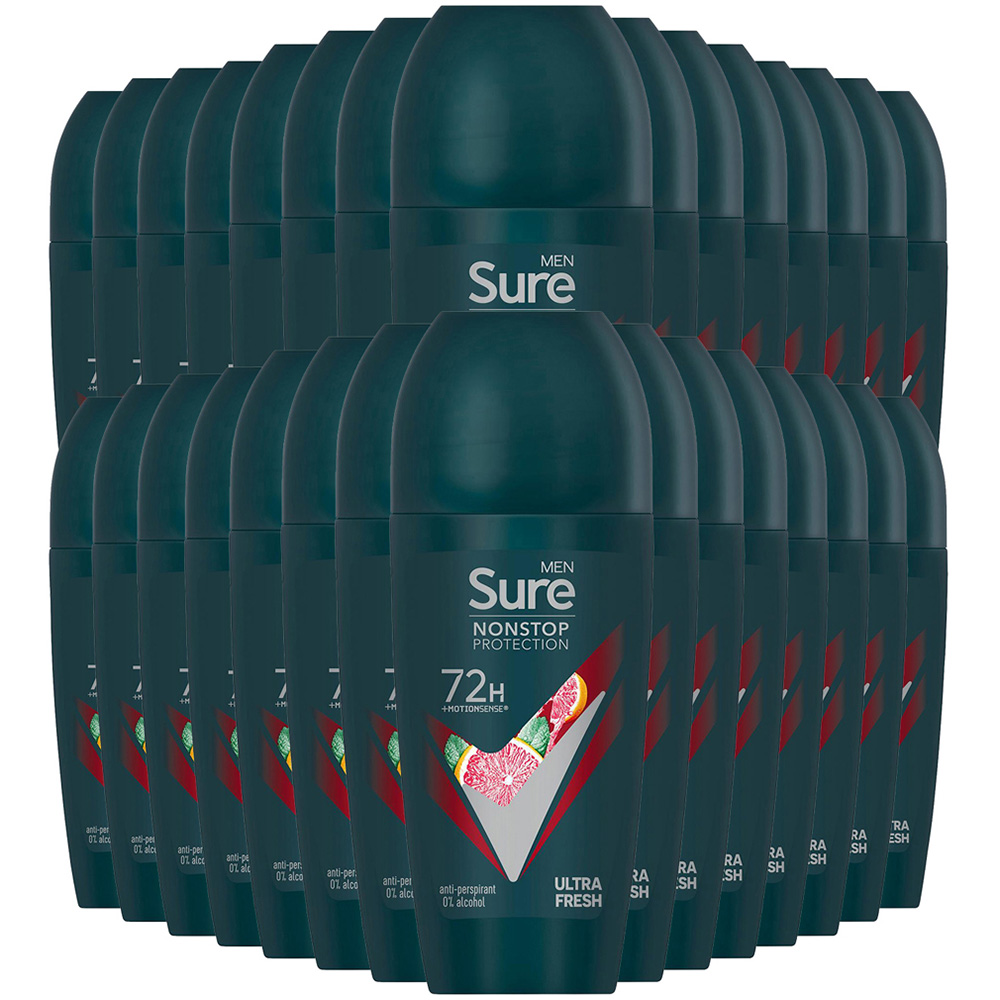 Sure Men 72H Non-Stop Protection Anti-Perspirant Ultra Fresh Deodorant Stick 50ml 30 Pack Image 1