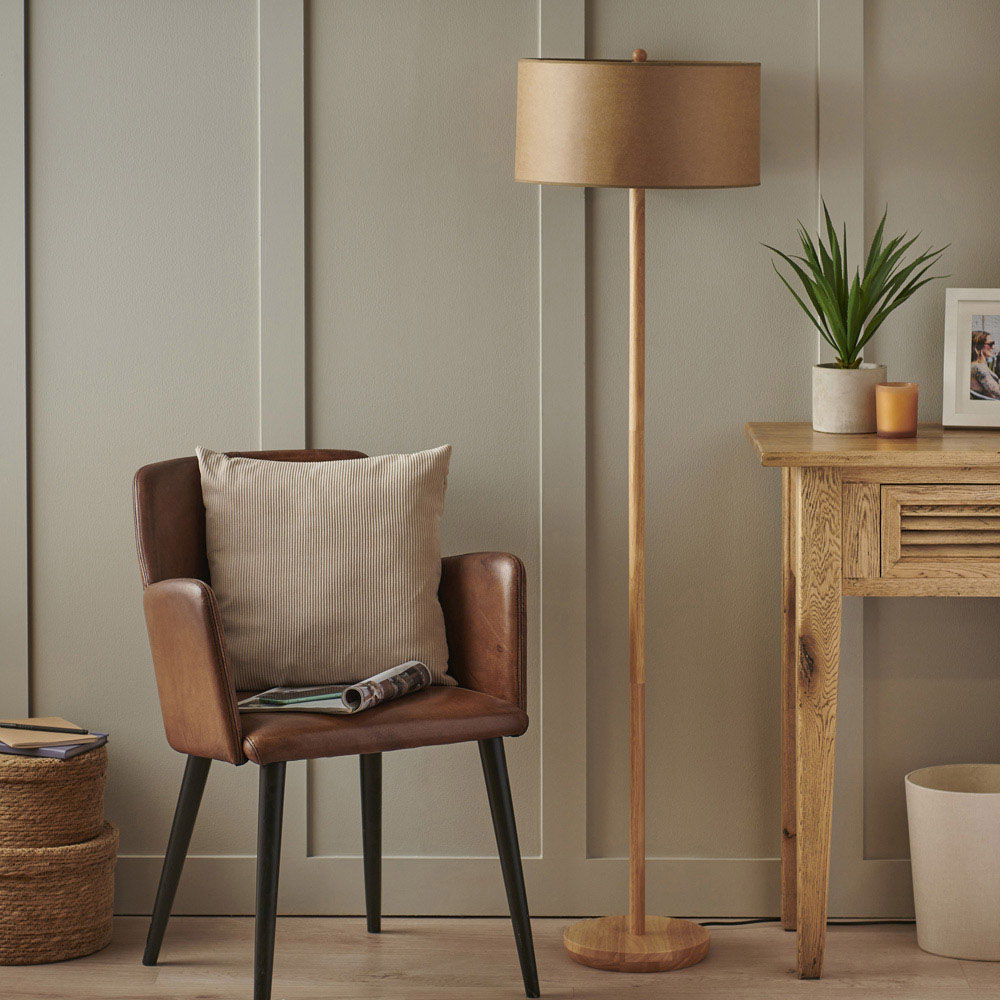 Wilko Kraft Wood Floor Lamp Wilko