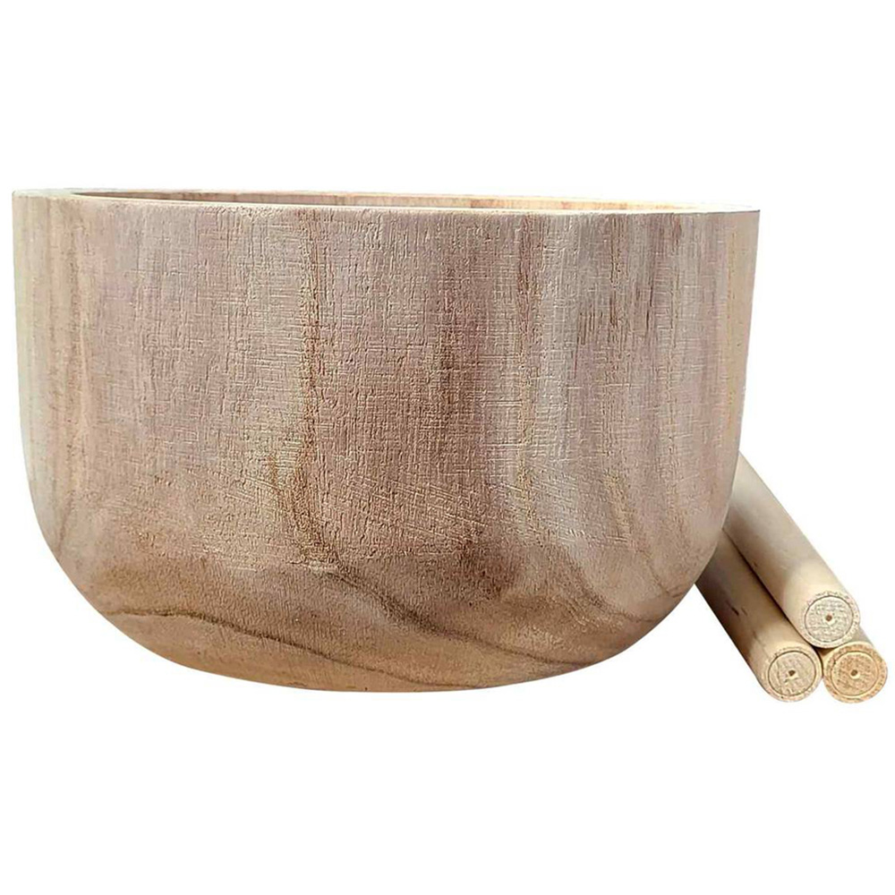 LECHUZA Hortico Gaia Wooden Round Indoor Plant Pot 43 x 29cm 2 Pack Image 4