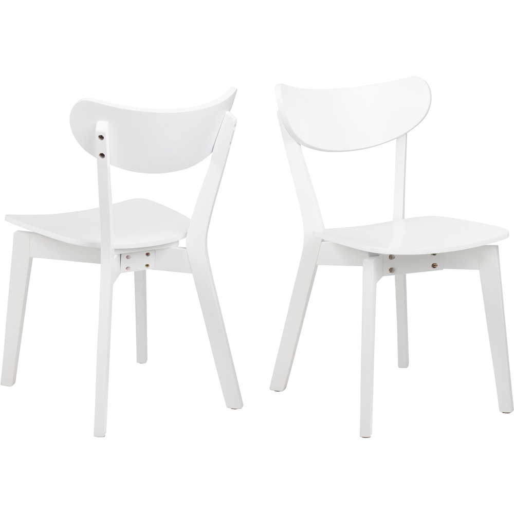 Florence Roxby Set of 2 White Dining Chairs Image 2