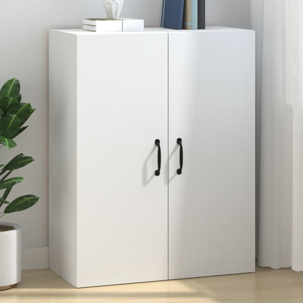 vidaXL 2 Door White Wall Cabinet Image 1