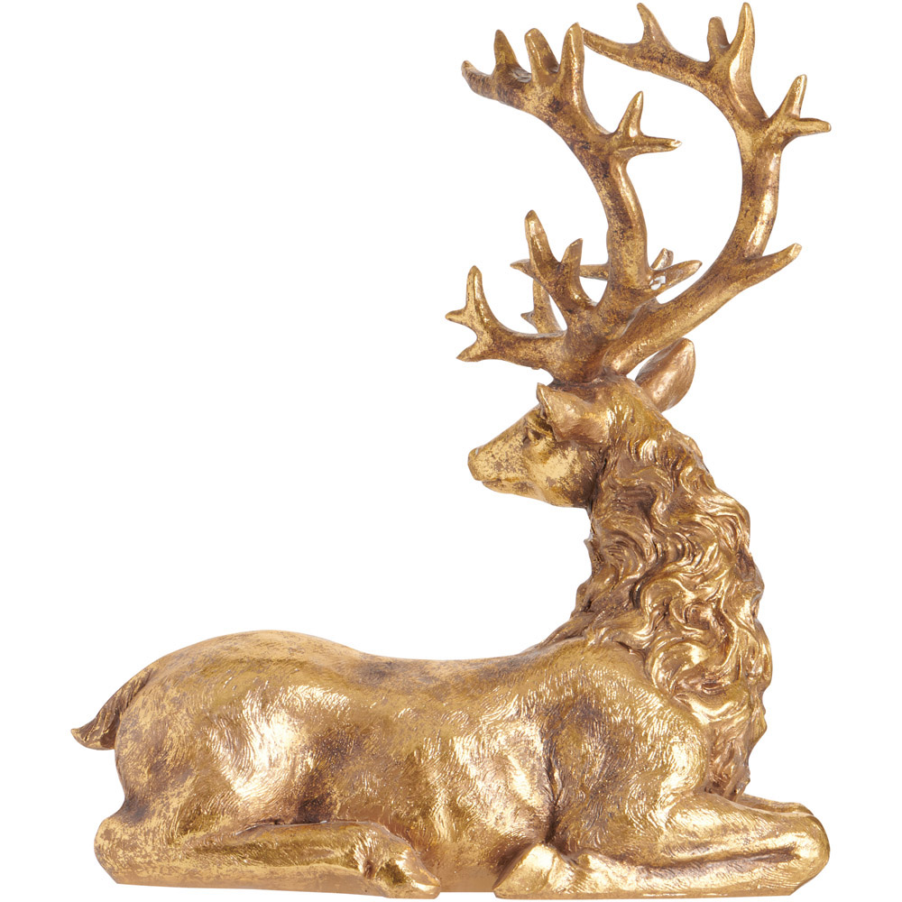 Wilko Majestic Gold Seated Stag Image 4