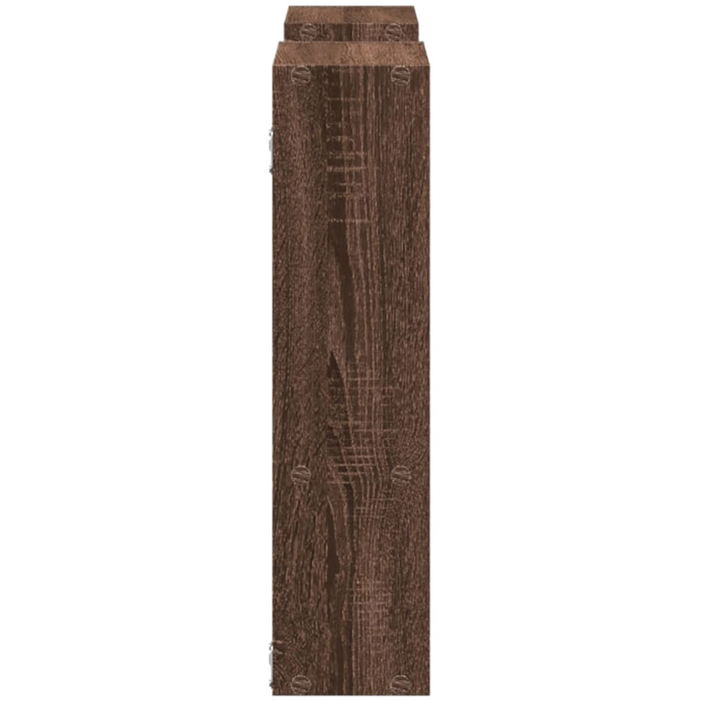 vidaXL 4 Shelf Brown Oak Floating Wall Shelf Image 4