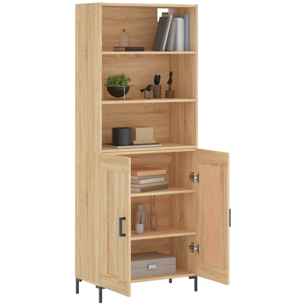 vidaXL 2 Door 3 Shelf Sonoma Oak Highboard Image 3