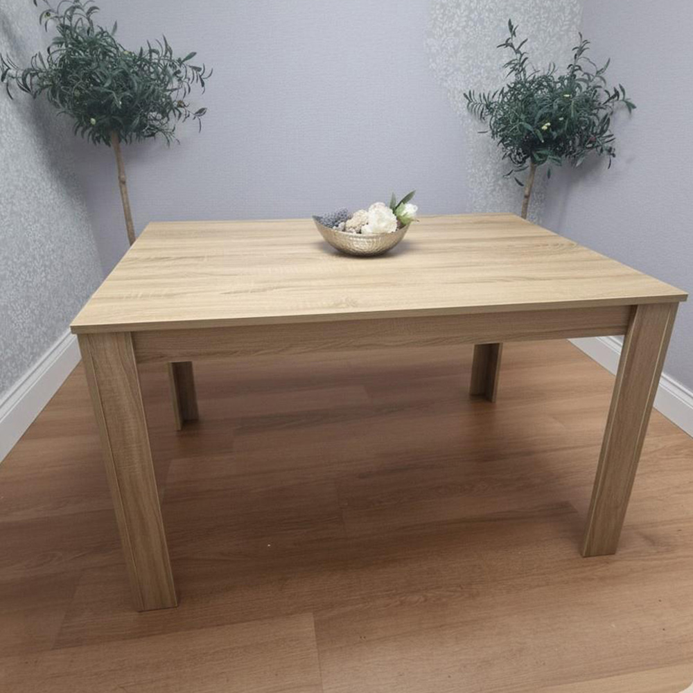 Kosy Koala 4 Seater Dining Set with Bench Oak Effect and Grey Velvet Image 4