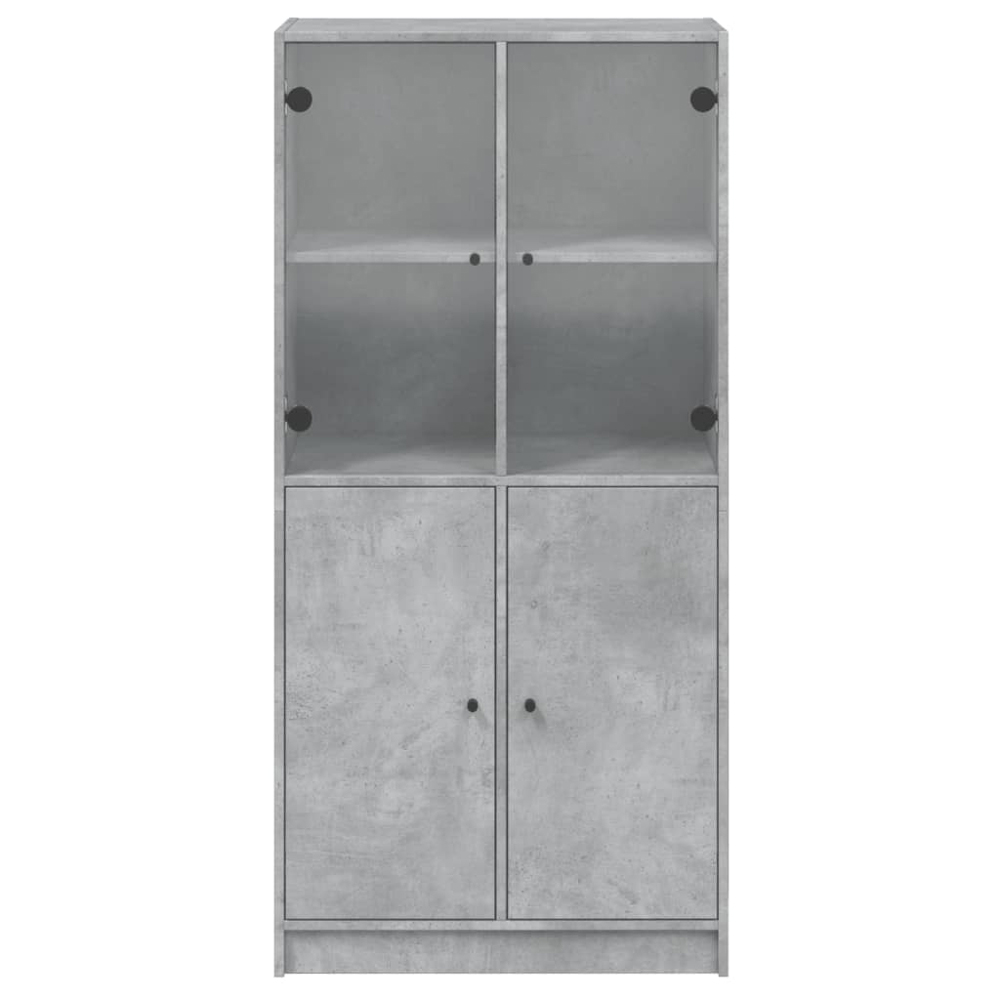 vidaXL 4 Door Concrete Grey Highboard Image 7