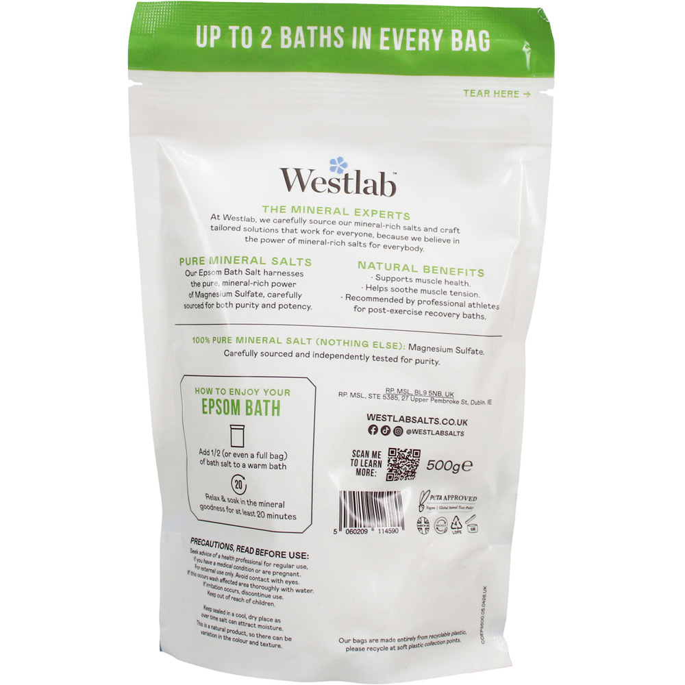 Westlab Epsom Muscle Soak Bath Salt Image 2