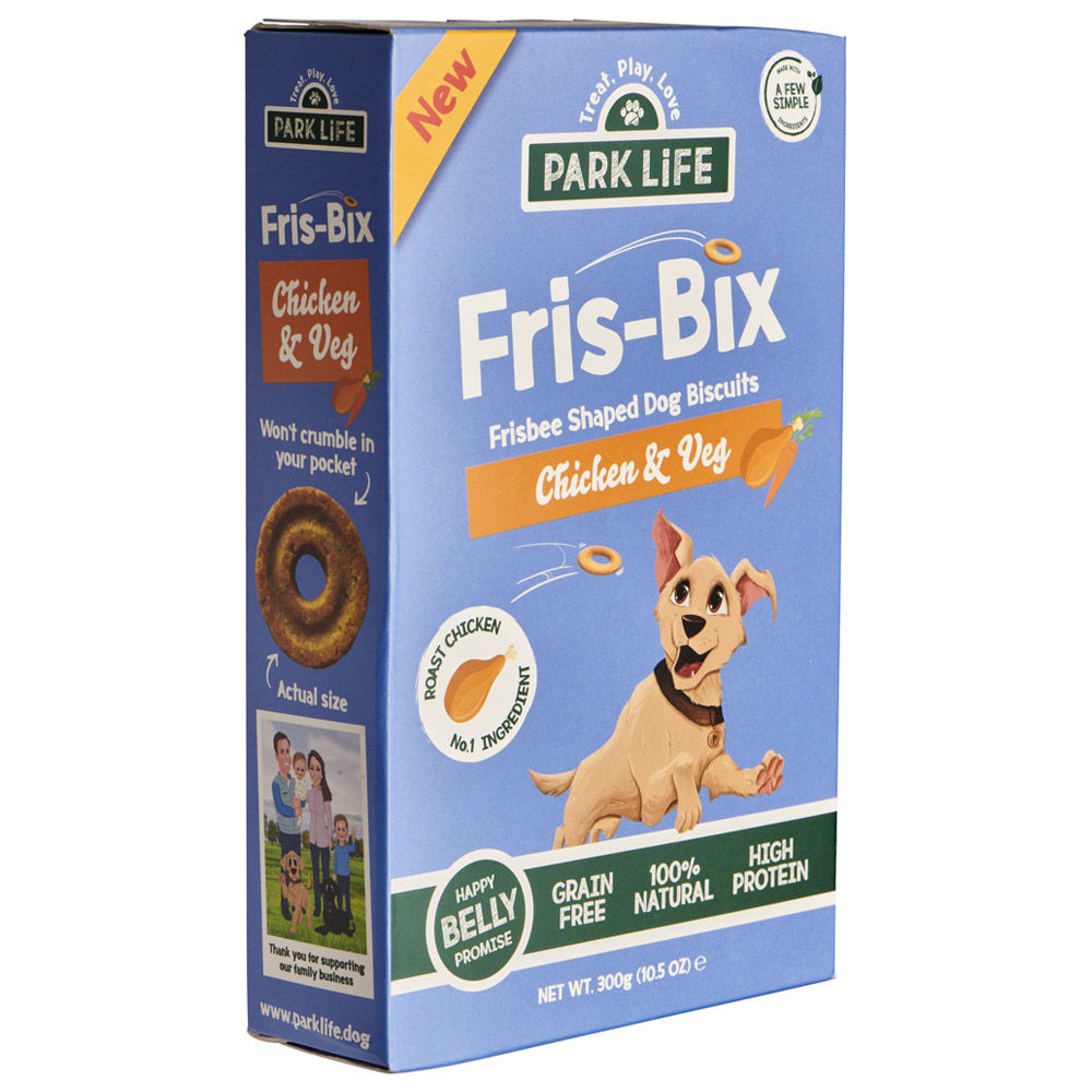Park Life Fris Bix Chicken and Veg Dog Biscuits 300g Image 3
