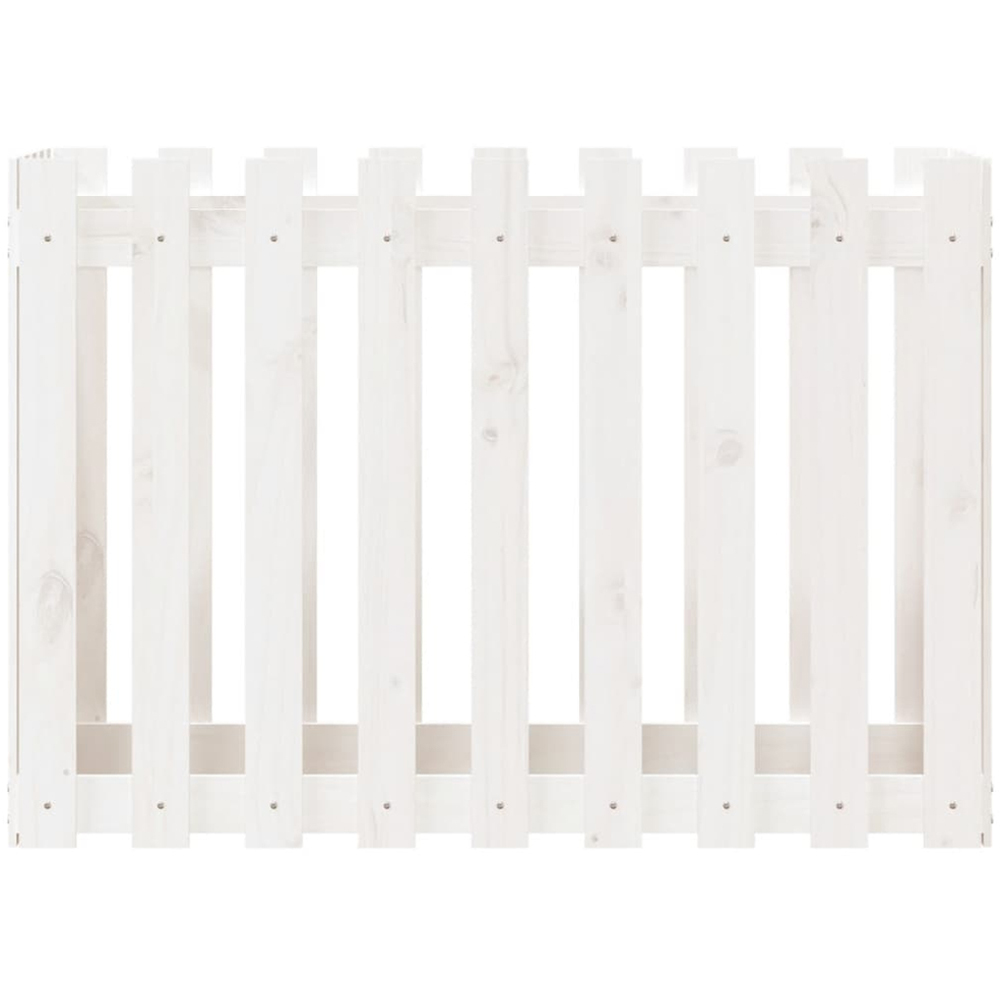 vidaXL White Solid Pine Wood Garden Raised Bed 100 x 50 x 70cm Image 4