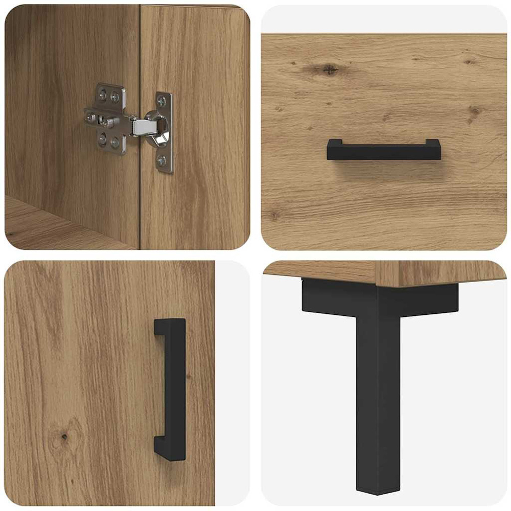 vidaXL 2 Door Artisan Oak Highboard Image 5