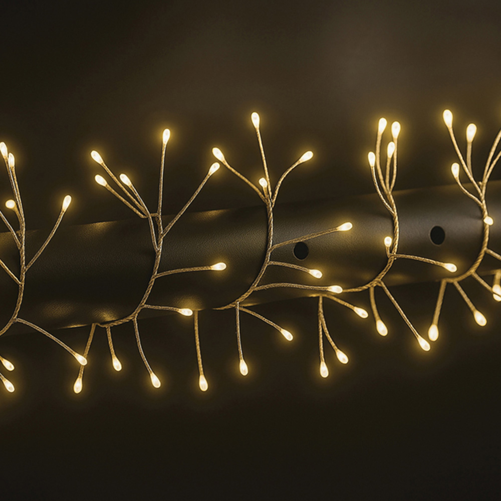 Xmas Haus Warm White Seed LED Multifunction Silver Cable Cluster Light 24m Image 2
