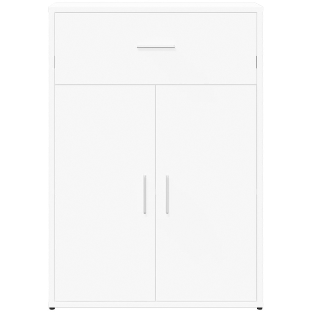 vidaXL 2 Door Single Drawer White Sideboard 2 Piece Image 5