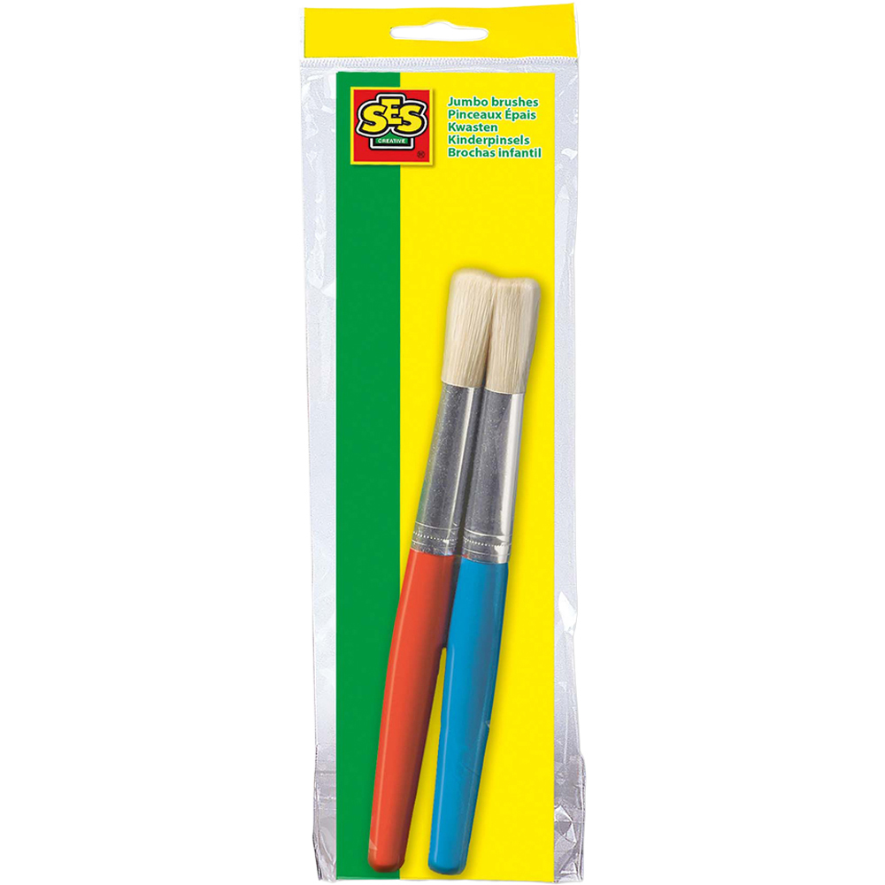 SES Creative 2 Pack Jumbo Paint Brush Set Image 1