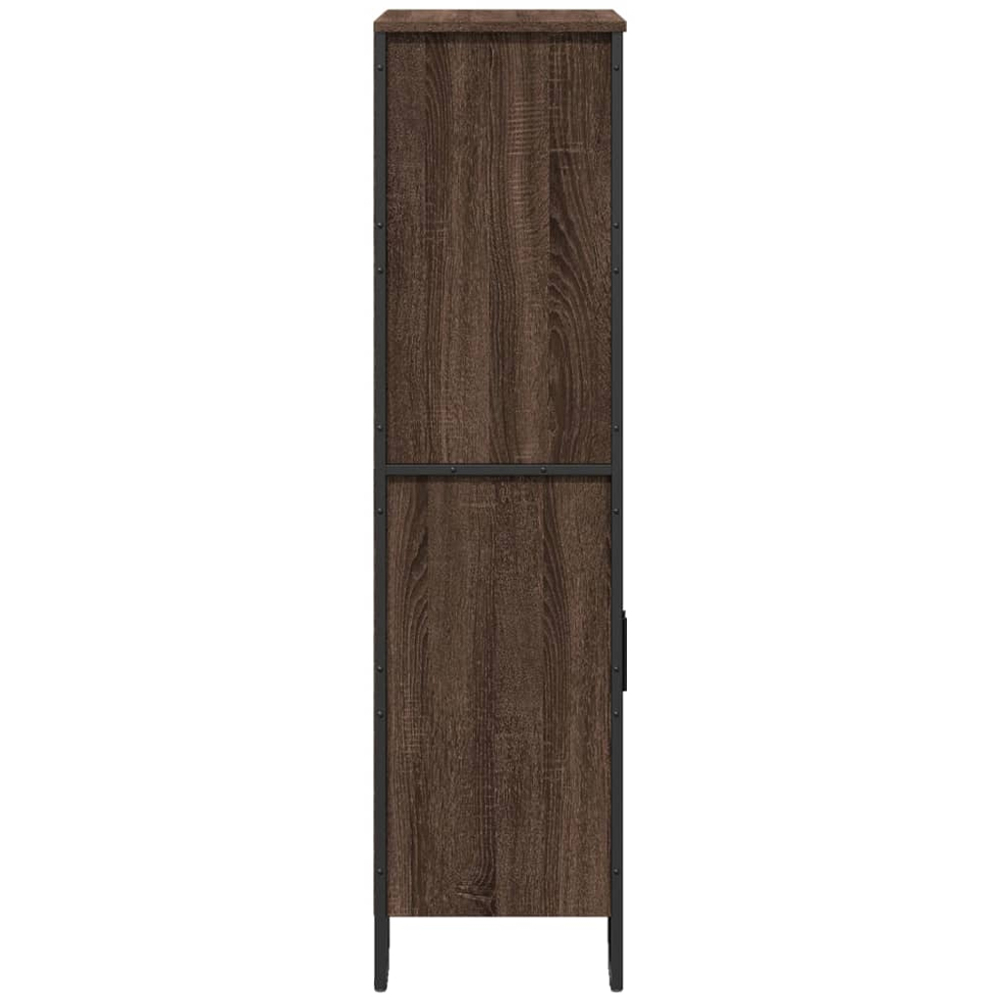 vidaXL 2 Door 4 Shelf Brown Oak Highboard Image 4