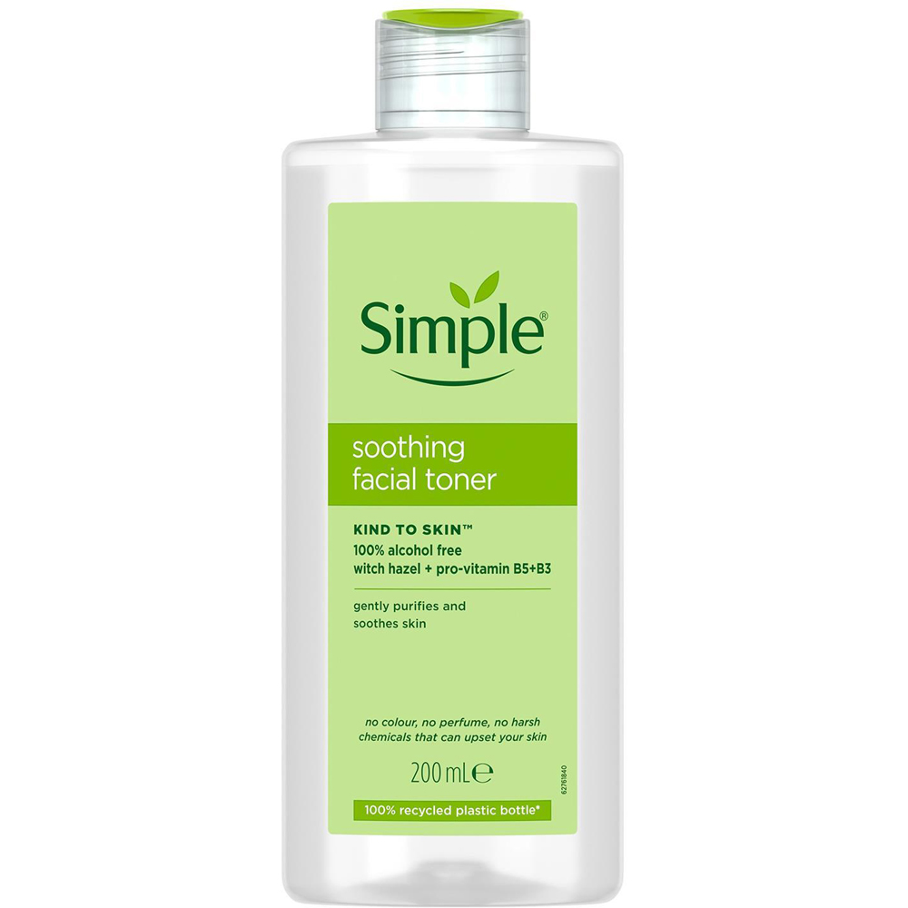 Simple Kind to Skin Soothing Facial Toner 200ml 2 Pack Image 2