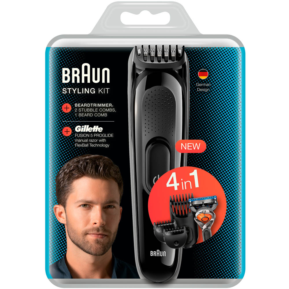 Braun SK3000 4-in-1 Styling Kit with Gillette Razor Image 1