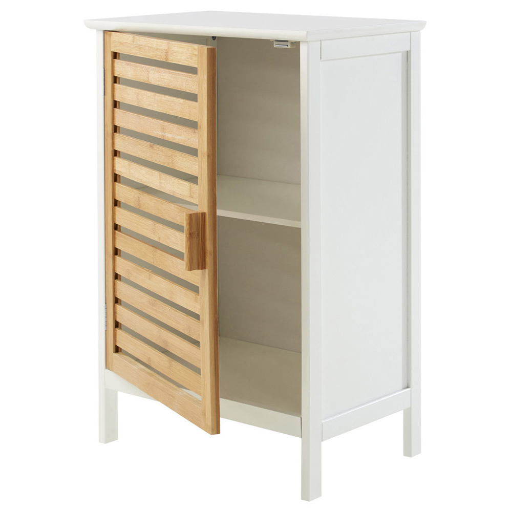 Bamboo small floor cabinet discount
