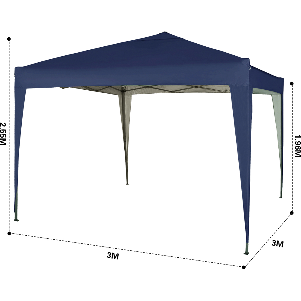 Blue Pop Up Outdoor Gazebo 3 x 3m Image 9