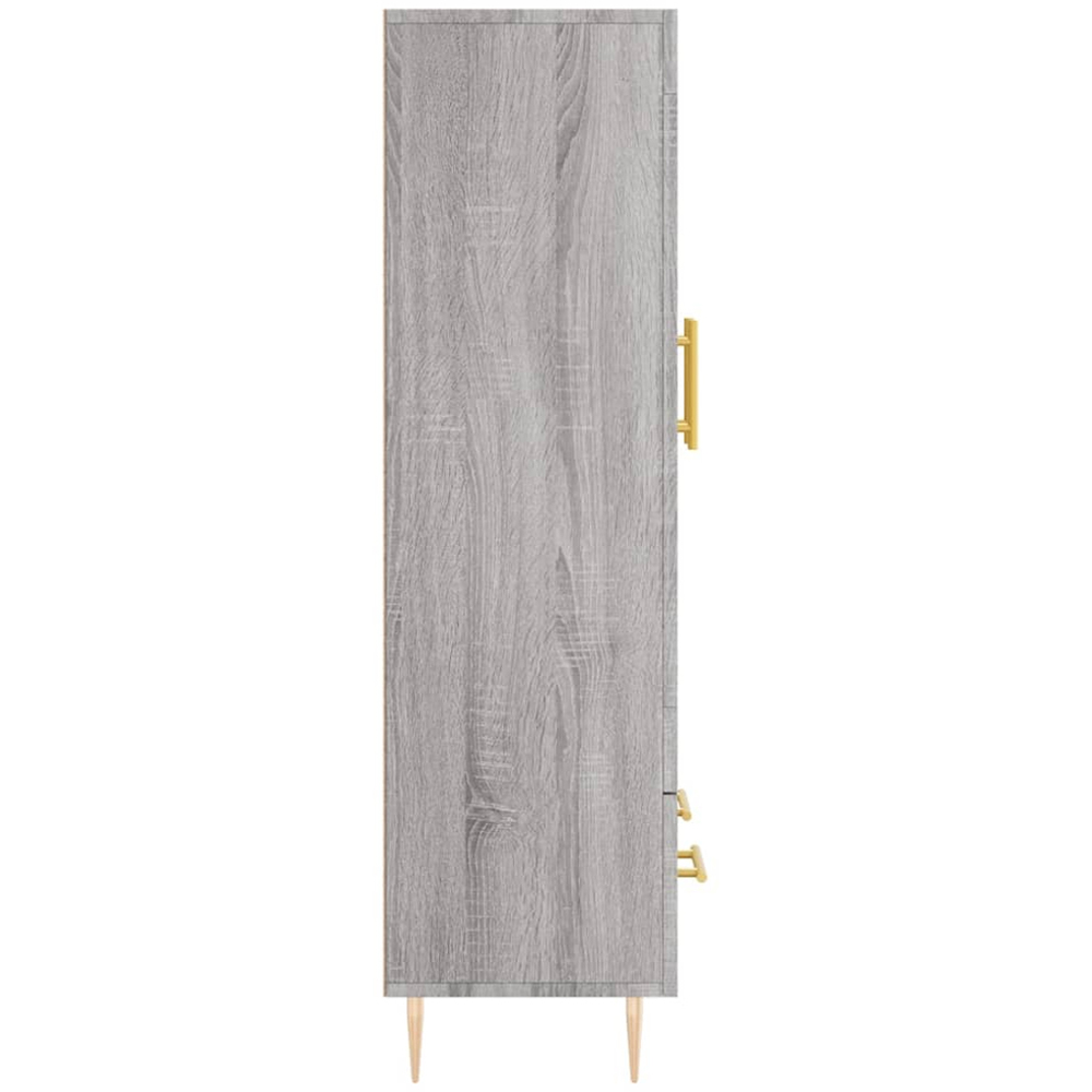 vidaXL 2 Door Single Drawer Grey Sonoma Highboard Image 7