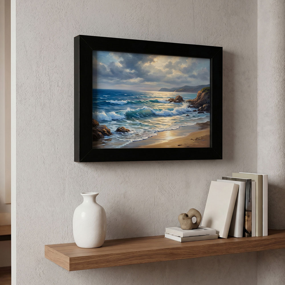 Living and Home Black Wood Magnetic Photo Frame 10.2 x 13.7 inch Image 7