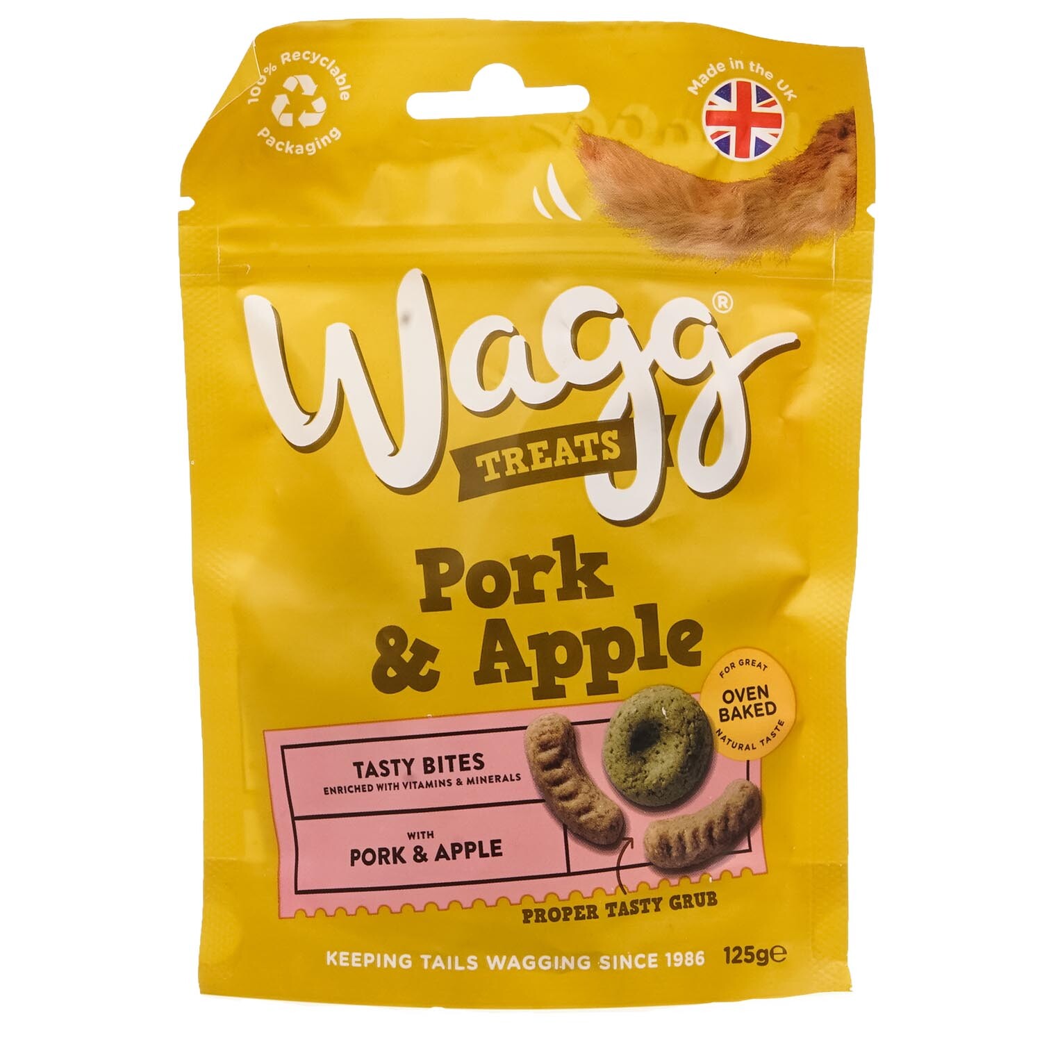 Wagg Pork and Apple Dog Treat 125g Image