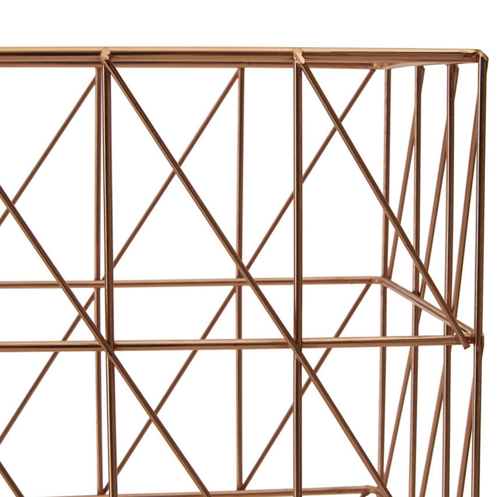 Premier Housewares Vertex Copper Cross Design Wire Basket Image 5