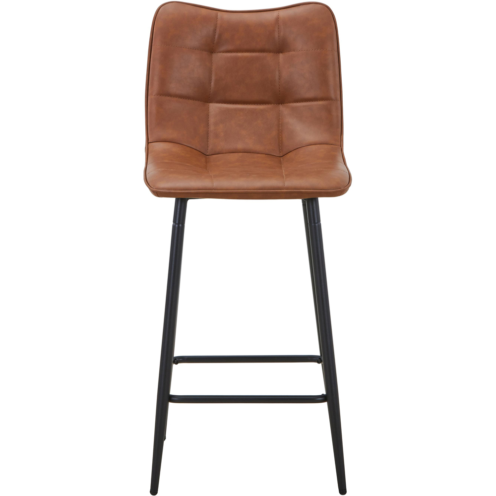 Portland Kensington Tuscan Tan Faux Leather Bar Stool Image 4
