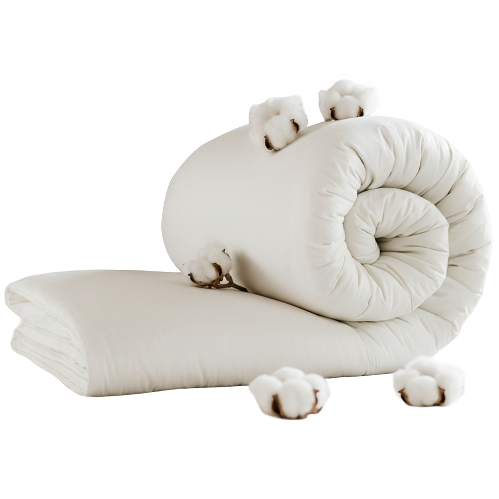 Opulent Home King Size White Extra Warm Winter Cotton Duvet 15 Tog Image 1