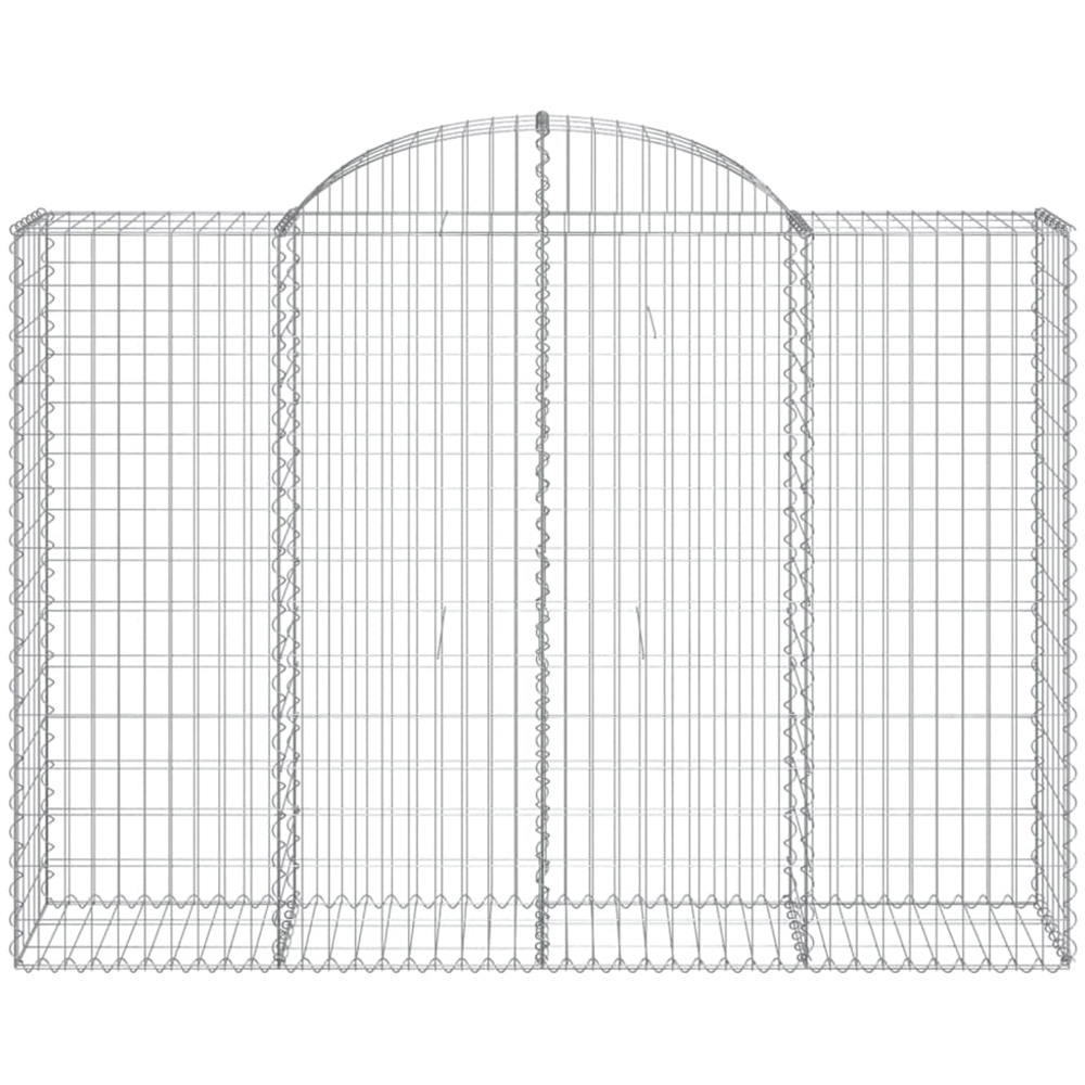 vidaXL Silver Galvanised Iron Arched Gabion Basket 200 x 50 x 140/160cm 6 Pack Image 3