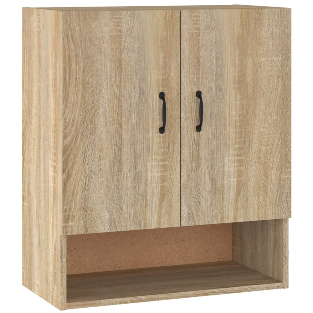 vidaXL 2 Door Single Shelf Sonoma Oak Wall Cabinet Image 2