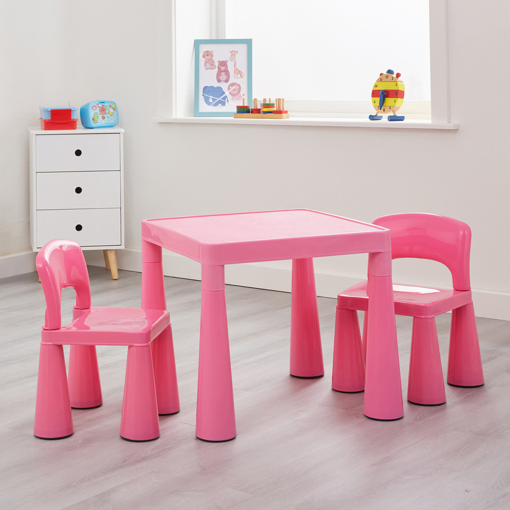 Liberty House Toys Kids Square Plastic Table and Chairs Set Image 4