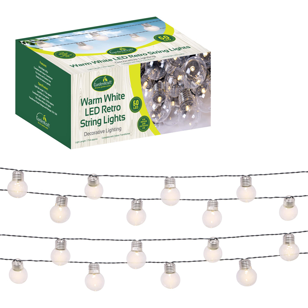 Gardenkraft Warm White 50 LED Party String Light Image 3