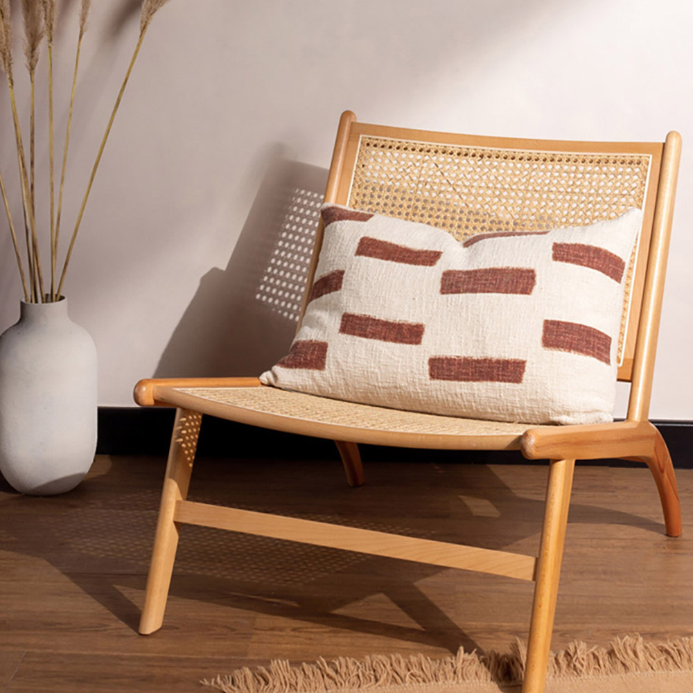 Yard Terra Pecan Slub Cotton Cushion Image 2