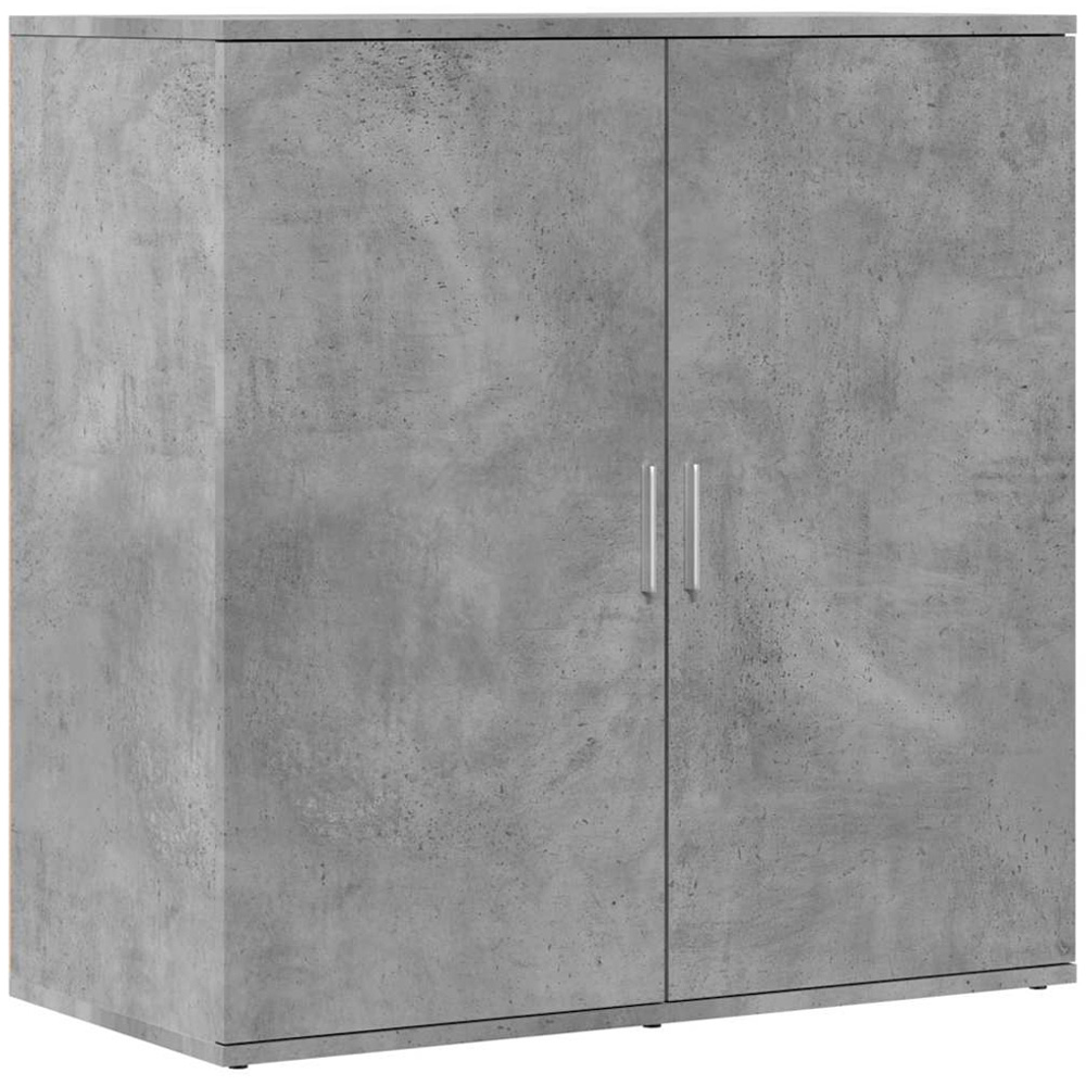 vidaXL 2 Door Concrete Grey Sideboard Image 2