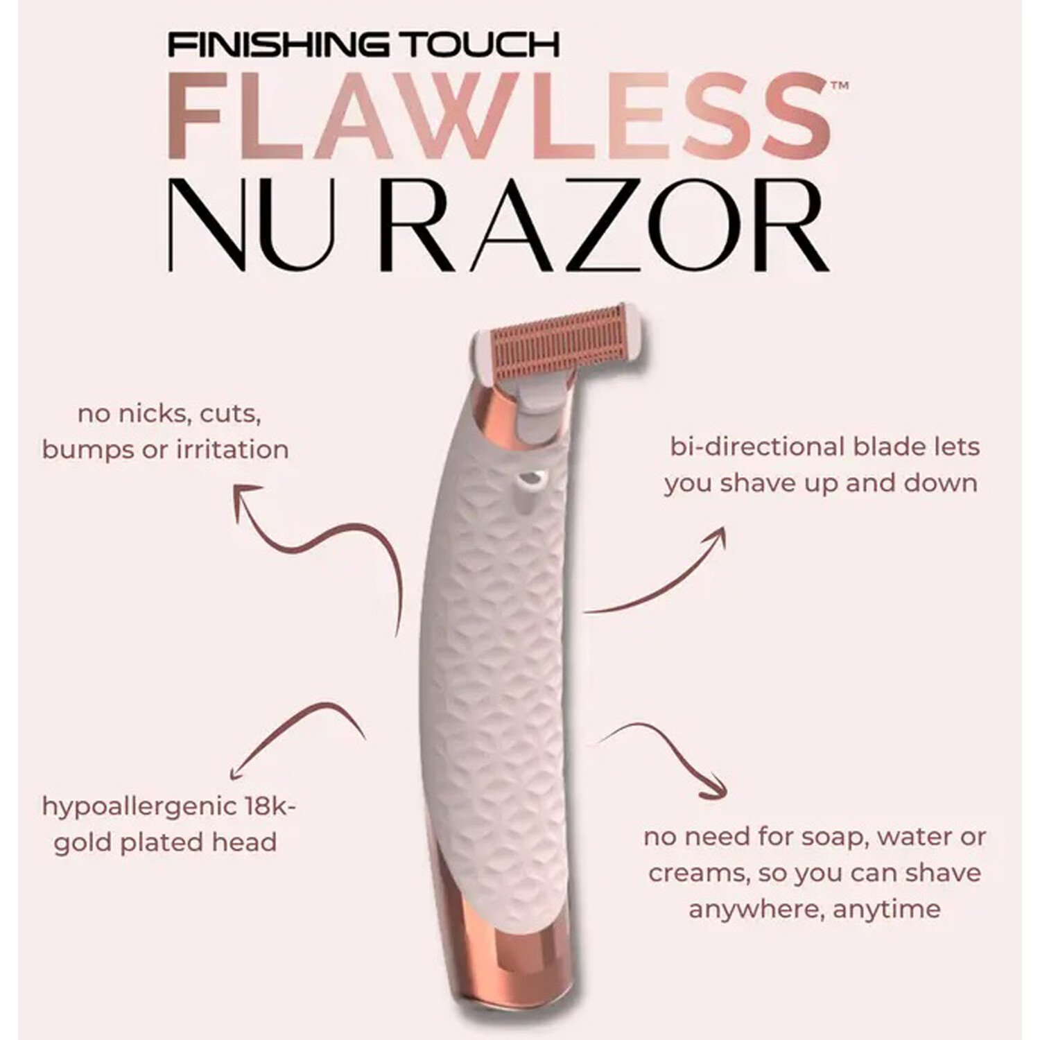 Flawless Nu Razor - Cream and Gold Image 2