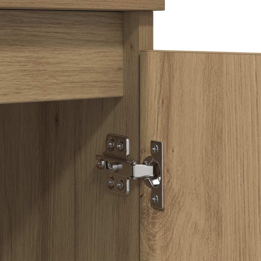 vidaXL 2 Door 2 Shelf Artisan Oak Compact Sideboard Set of 3 Image 8